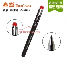 真彩 Truecolor V2087 狀元紅中性筆 0.5mm  黑色 12支/盒