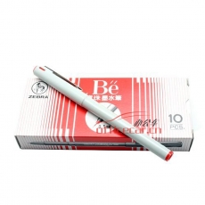 斑馬 ZEBRA BE-100 簽字筆（必備筆） 0.5mm （紅色） 10支/盒