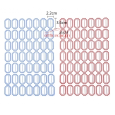 國產(chǎn) Domestic 手寫標(biāo)簽紙 7*7 22*37mm 約60張/包 紅色