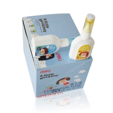 得力 Deli 7283 涂改液 15ml/支 12支/盒 卡通顏色隨機(jī)