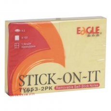 益而高 Eagle TY653-2PK 告示貼 40*50mm 2本/包 12本/封