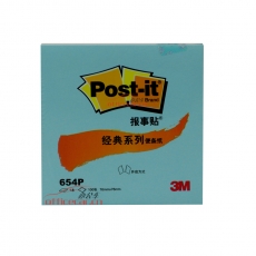 3M 654P 經(jīng)典報事貼 76*76mm （藍色） 12本/封
