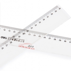 得力 Deli 6240 直尺 40cm 透明 20把/盒