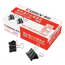 齊心 Comix B3608 4#強(qiáng)力長尾票夾 25mm 黑色 12個(gè)/盒