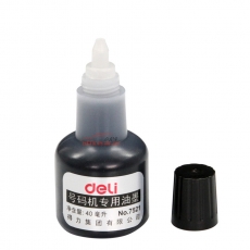 得力 Deli 7521 號(hào)碼機(jī)專用油墨 40ml (黑)