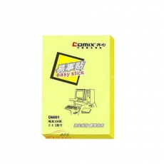 齊心 Comix D6001/D5001 易事貼 50*76mm （黃色）12本/封