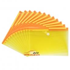 得力 Deli 5504 A4粘扣文件袋 12只/包 顏色隨機(jī)
