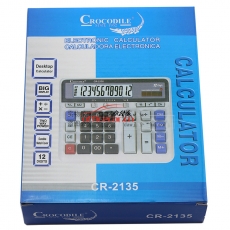 鱷魚(yú) Crocodile CR-2135 中臺(tái)大按鍵計(jì)算器 12位 白色
