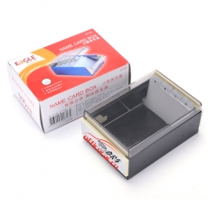 益而高 Eagle 818S 小型透明名片盒 （黑色） 6個/盒