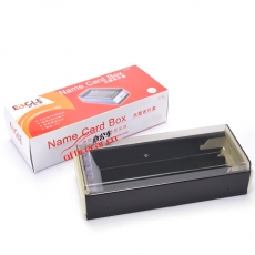 益而高 Eagle 818L 大型透明名片盒 （黑色） 6個(gè)/盒