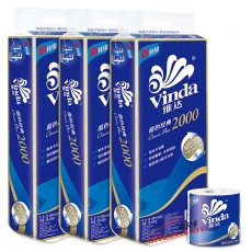 維達(dá) Vinda V4073 藍(lán)色經(jīng)典衛(wèi)生紙卷紙 200g 10卷/條 6條/袋