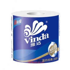 維達 Vinda V4073 藍色經(jīng)典衛(wèi)生紙卷紙 200g 10卷/條 6條/袋