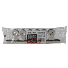 得力 Deli 9522 圓形鐵票夾 64mm 6個/袋