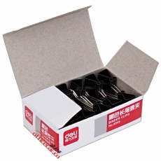 得力 Deli 9546 黑色長尾夾 15mm 12個/盒