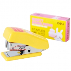 得力 Deli 0353 12#（用統(tǒng)一釘）多彩迷你型套裝訂書機(jī) 卡式 顏色隨機(jī)