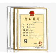 金隆興 Glosen 鏡框 （金色） A3 適用營(yíng)業(yè)執(zhí)照（正本）
