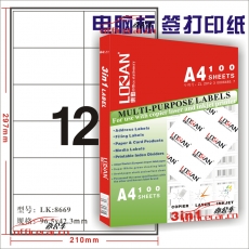 樂勤 LOLAN 8669 A4分切電腦標簽打印紙