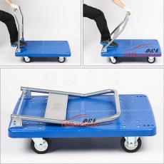國產(chǎn) Domestic 90*60cm （膠板質(zhì)量好）（超靜音加厚）手拉大平板車/手推車/手拉車/拖車(300型)