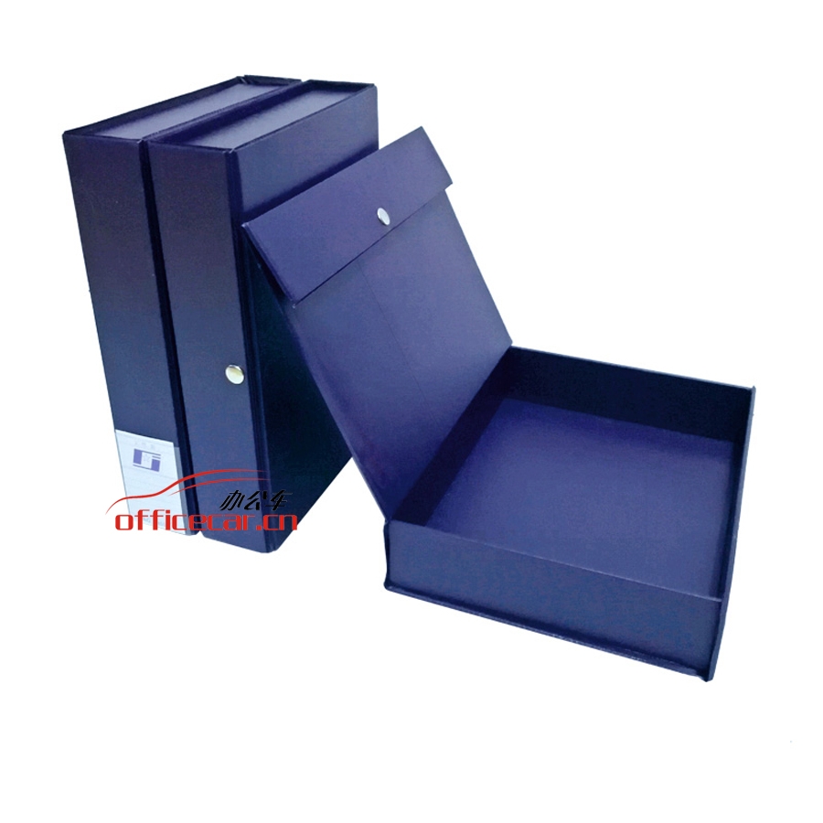 鳳江 F.J F803A （深藍色）加厚粘扣檔案盒/文件盒/資料盒