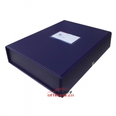 鳳江 F.J F803A （深藍色）加厚粘扣檔案盒/文件盒/資料盒