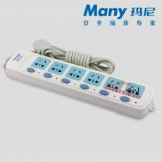 瑪尼電器 many 463-3 6位獨立開關(guān)插座/