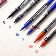 得力 deli 6824 （小雙頭）記號筆 （紅色） 12支/盒