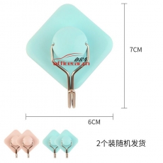 茶花 2922 廚房掛鉤貼浴室強(qiáng)力粘鉤子掛衣鉤衣服門(mén)后掛鉤 2只裝