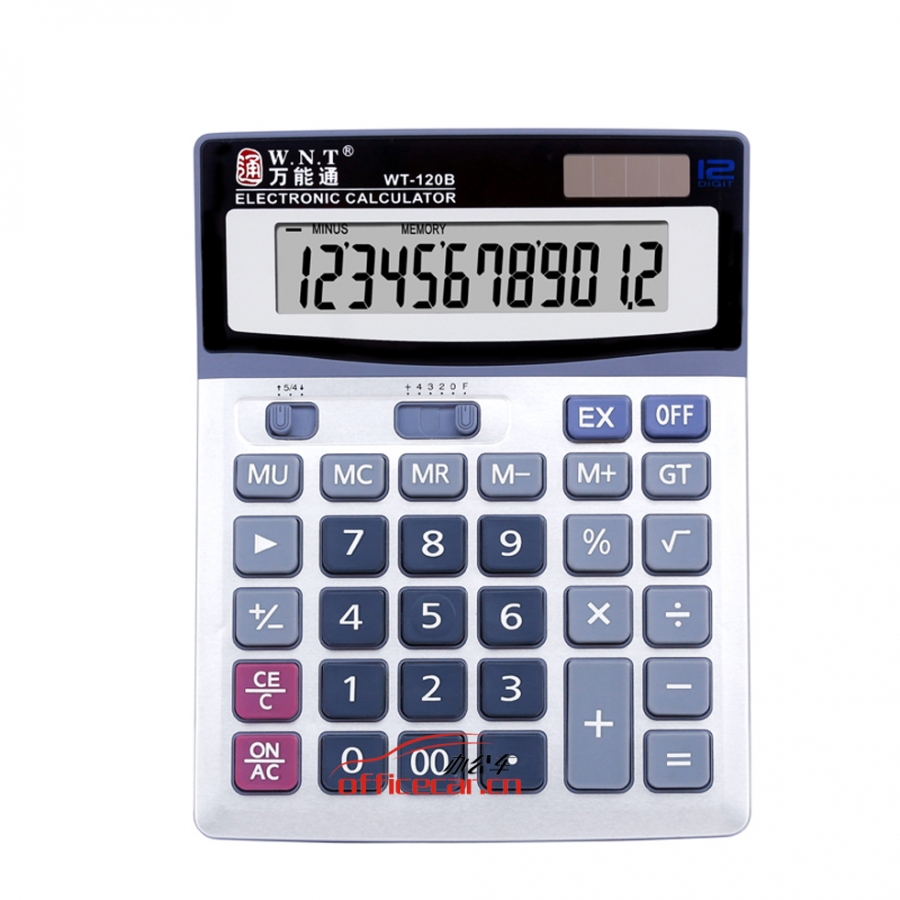 萬(wàn)能通 W.N.T WT-120B 大臺(tái)超省錢經(jīng)典計(jì)算器 12位 黑色
