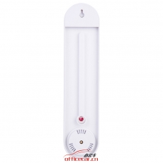 得力 Deli 9013 掛壁式溫度計室內(nèi)外家用嬰兒溫濕度計工業(yè)高精度 銀色