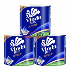 維達 Vinda V4080 藍色經(jīng)典衛(wèi)生紙卷紙 160g 10卷/條 6條/袋