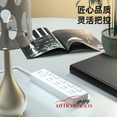 得力（deli） 3998-3米 分控插座/插排/插線板/排插/接線板 5位獨(dú)立開關(guān) 3米