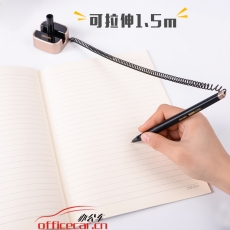 得力(deli)6796 0.5mm商務(wù)辦公桌面臺(tái)筆簽字筆 可粘貼臺(tái)式中性筆單支 灰